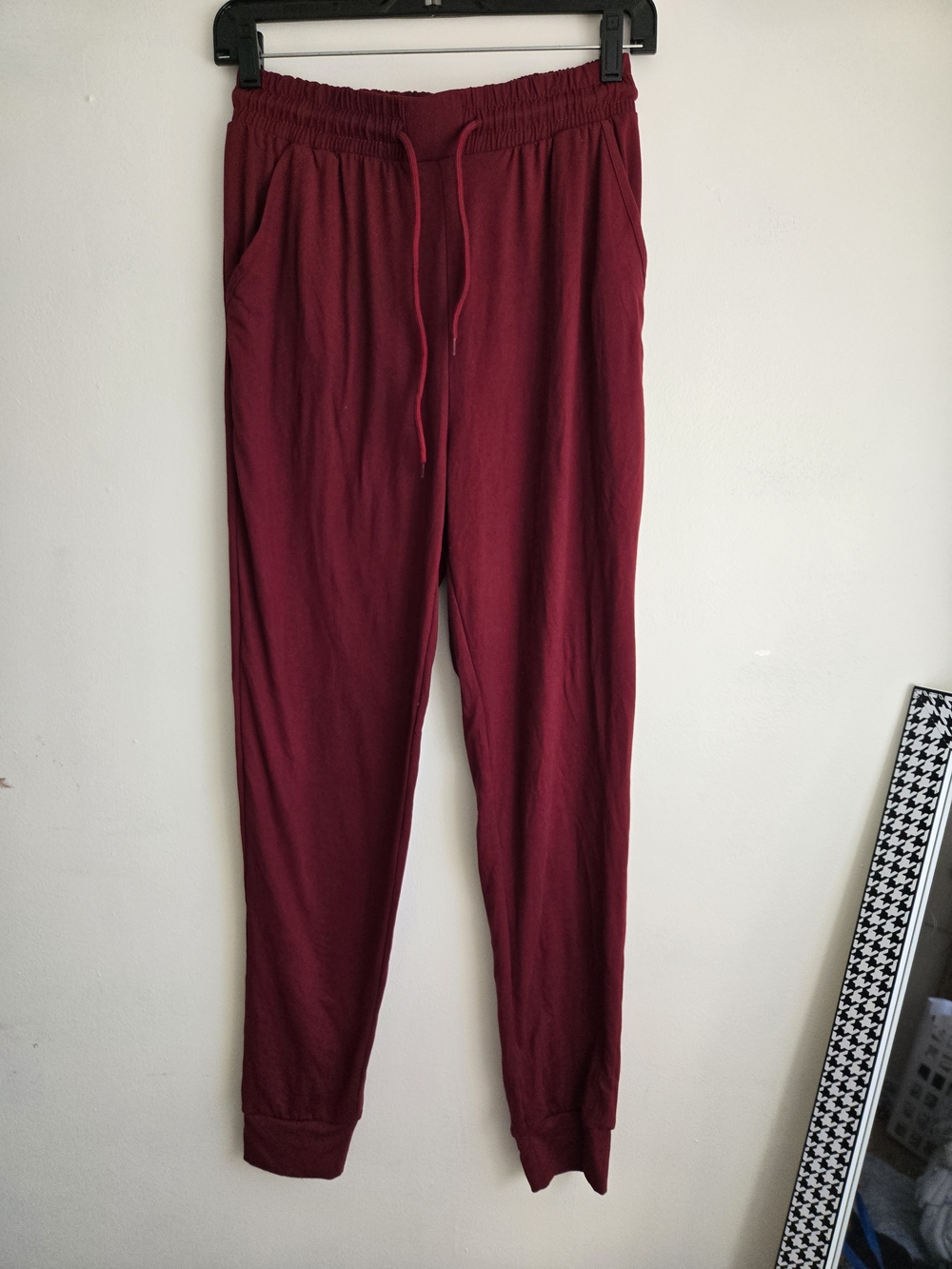 Leggings Burgundy Drawstring Jogger Pants